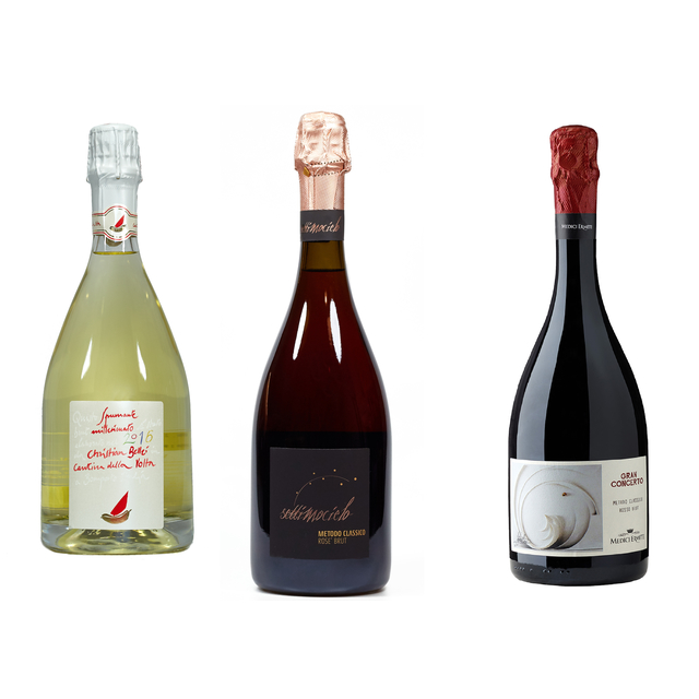 Festtags-Trio - Lambrusco Tricolore weiß, rosé und rot - Champagner Methode